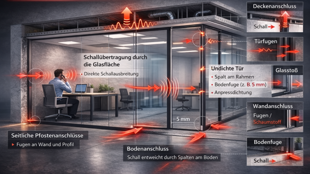 Akustik glastrennwaende fuer buero - Akustik Glastrennwände für Büro