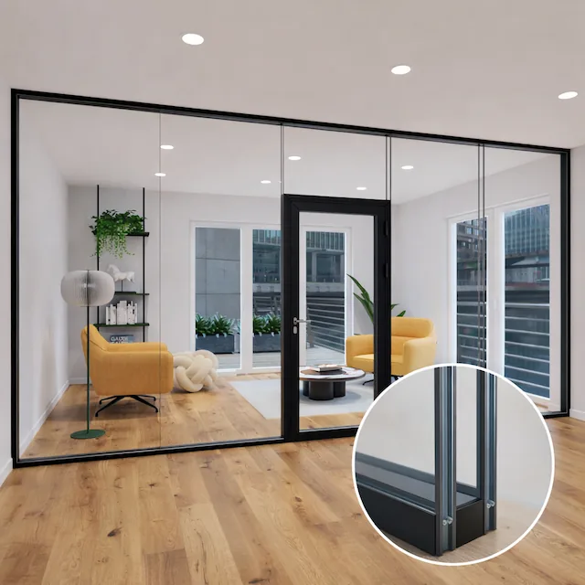 Studio 100 Glastrennwand