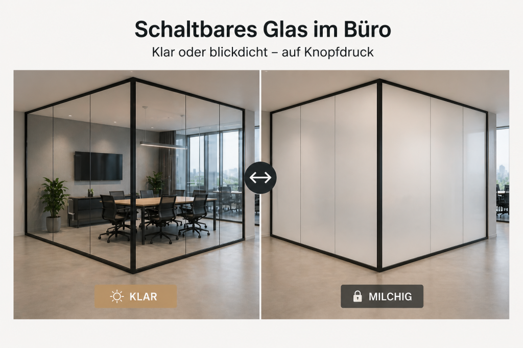 Smartglas Schaltbares glas - SCHALTBARER GLAS – WAS IST DAS, WIE FUNKTIONIERT ES UND WANN MACHT ES SINN?